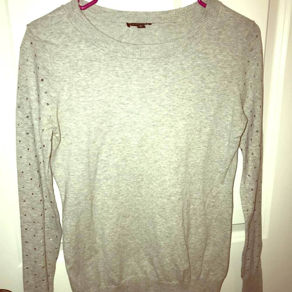 Gray Rhinestone Sweater - Picture 1 of 2